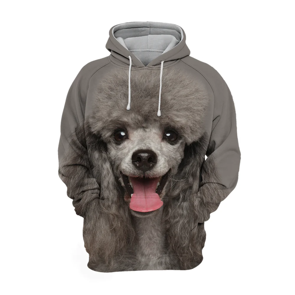 Grijze Hoodie voor Dierenliefhebbers | Zachte Stof | Hoge Resolutie Print | Maten S-4XL | Comfortabel en Duurzaam