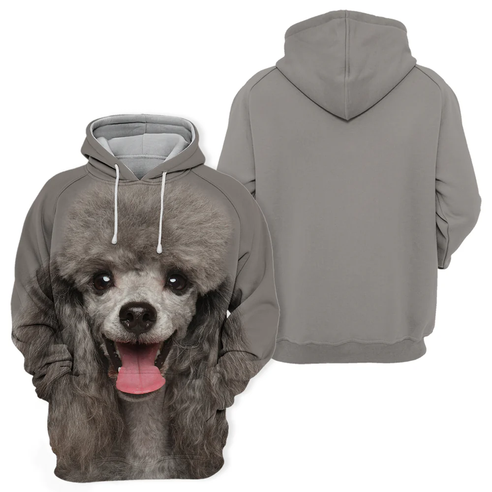 Grijze Hoodie voor Dierenliefhebbers | Zachte Stof | Hoge Resolutie Print | Maten S-4XL | Comfortabel en Duurzaam - Image 2