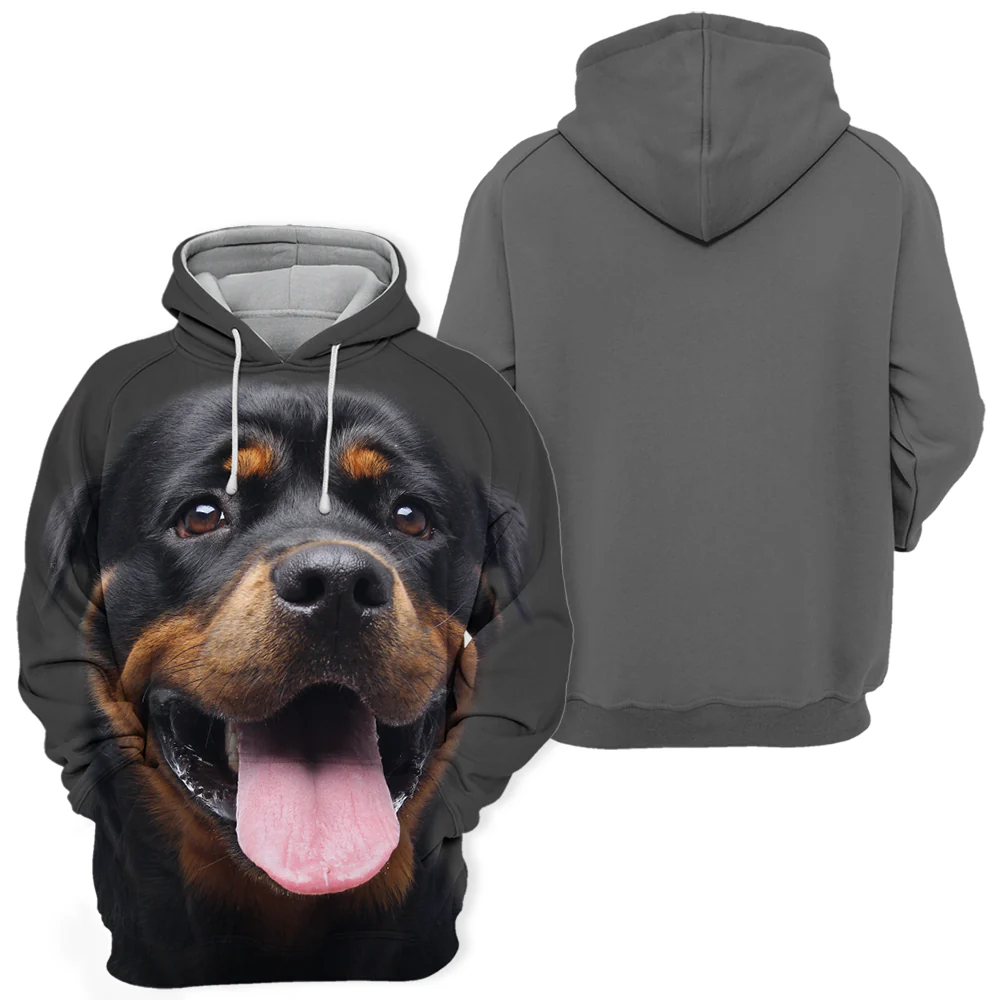 Unisex Pullover met Rottweiler Print | Verschillende Maten Beschikbaar | Polyester en Katoen | Zachte Stof | High-Definition Print | Tweezijdig Stretchmateriaal - Image 2