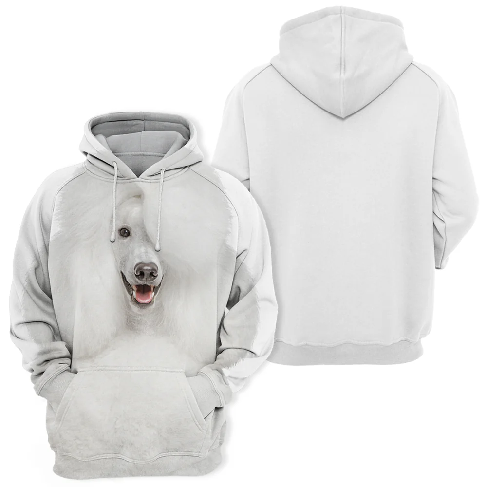 Unisex Trui | Premium Katoen Polyester Mix | Grafisch Ontwerp | Zacht en Duurzaam | Beschikbaar in S-4XL | Hoogwaardige Print | Royal Poodle Wit - Image 2
