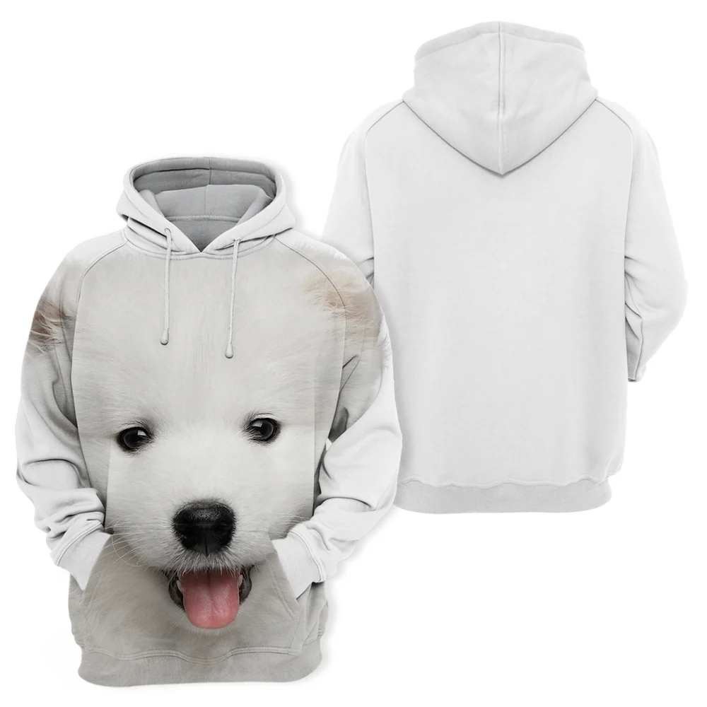 Hoodie met Samojeed Print | Comfortabel Polyester-Katoen | Schattige Dierenprint - Image 2