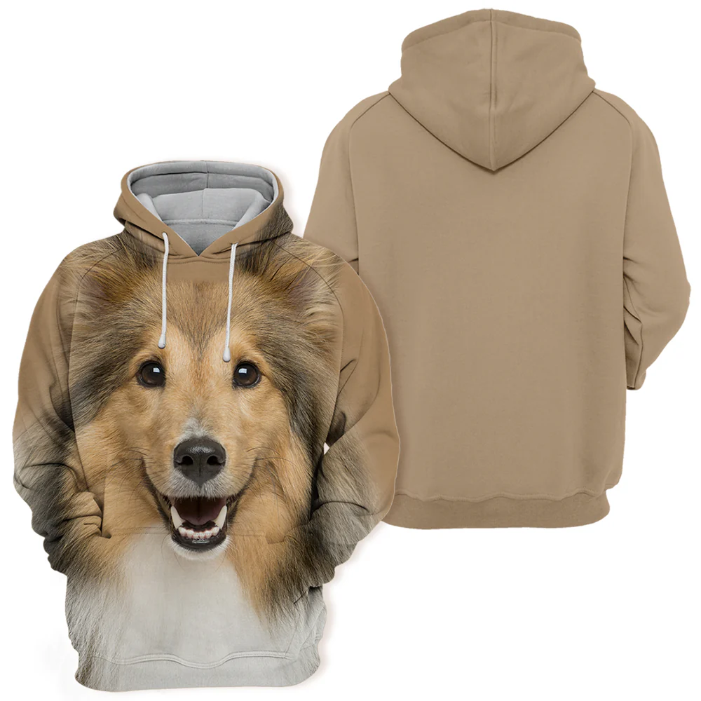 Hoodie voor fans van Shetland Sheepdog | Comfortabele unisex pasvorm | Verkrijgbaar in diverse maten | Hoge resolutie print | Zacht materiaal | Perfect voor casual stijl met jeans of leggings - Image 2