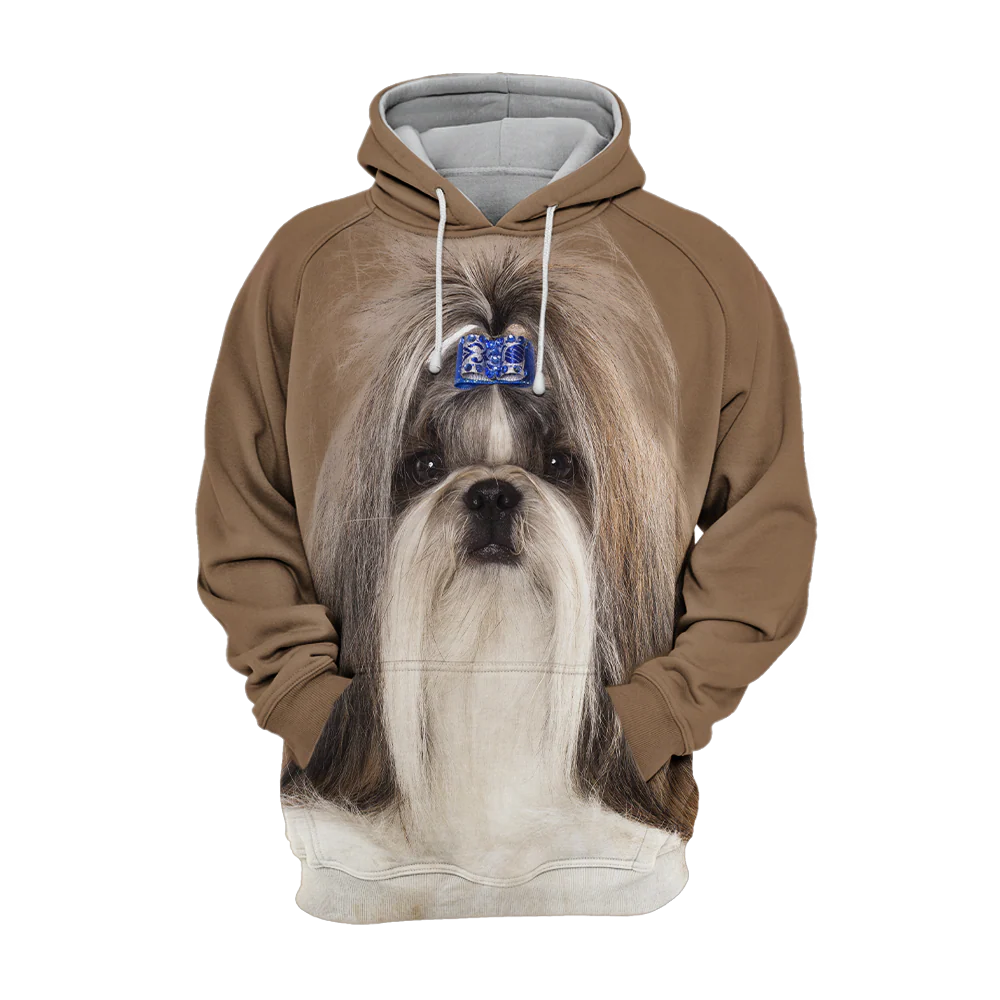 Dierenvrienden Hoodie | Comfortabel Polyester-Katoen | Shih Tzu Design | Verschillende Maten | Hoge Resolutie Print