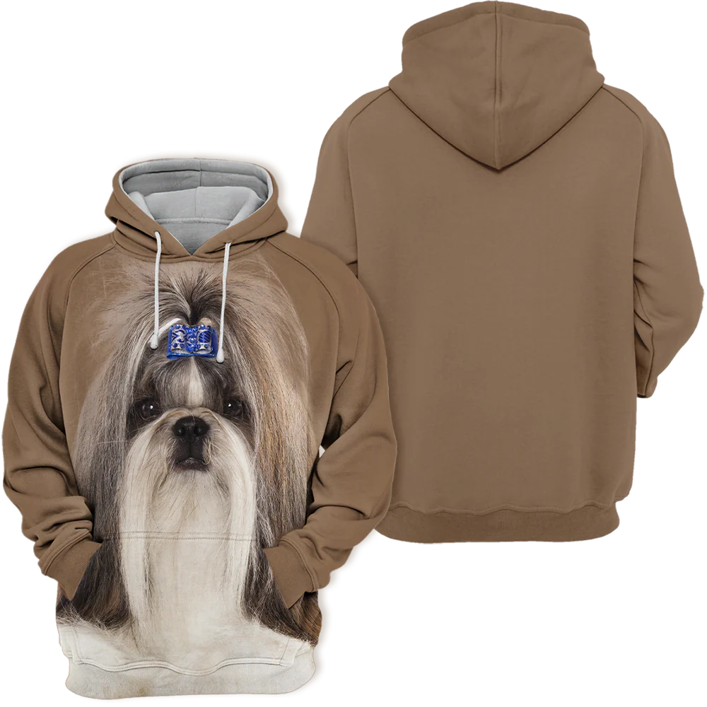 Dierenvrienden Hoodie | Comfortabel Polyester-Katoen | Shih Tzu Design | Verschillende Maten | Hoge Resolutie Print - Image 2