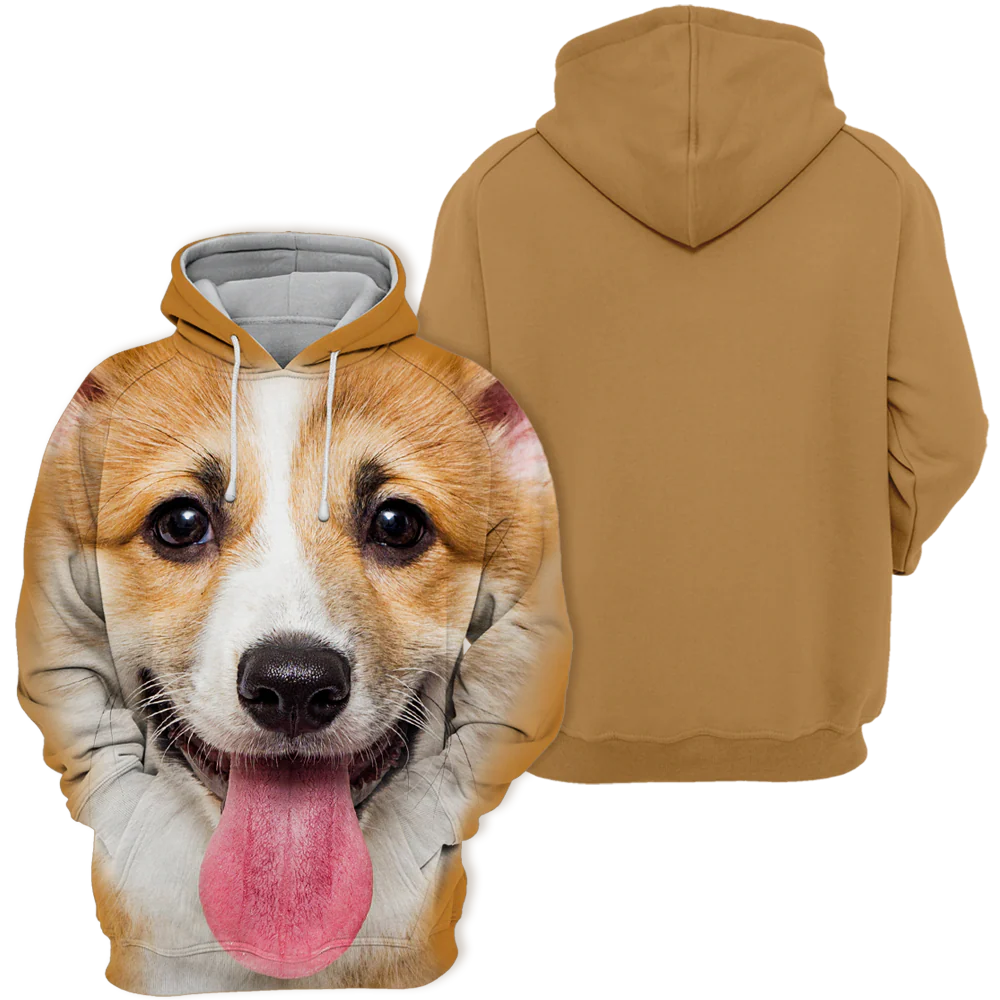 Unisex Truien | Hondenthema met Welsh Corgi | Zachte Kap | Diverse Maten | Hoogwaardige Print - Image 2