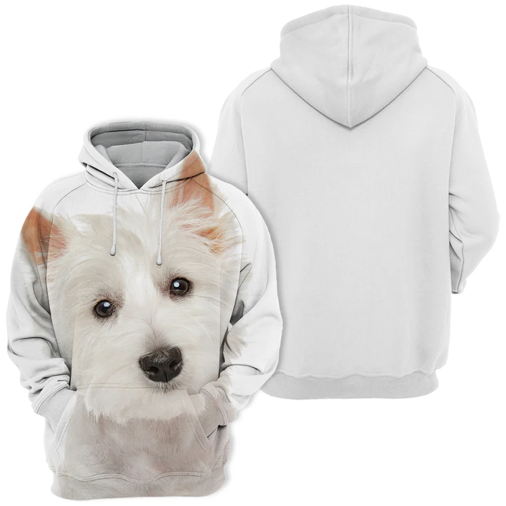 Unisex Hoodie | Zachte Stoffen | West Highland Terrier Ontwerp | Verschillende Maten S-4XL | Hoogwaardige Print | Comfortabel en Duurzaam | Perfect voor Jeans of Leggings - Image 2