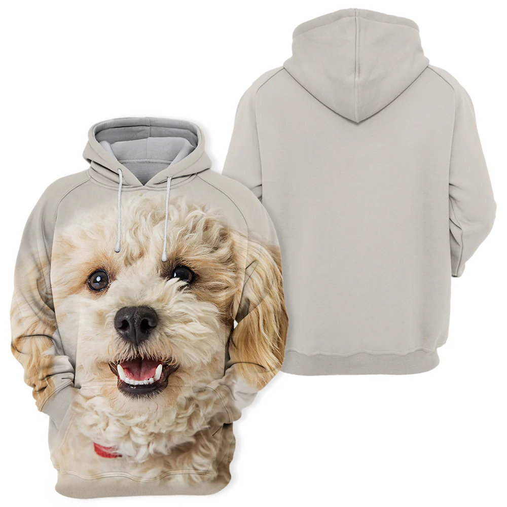 Unisex Hoodie Wit | Polyester Katoen Mix | Hondenontwerp | Jaren '80 Retrostijl | M-4XL | Casual en Comfortabel - Image 2