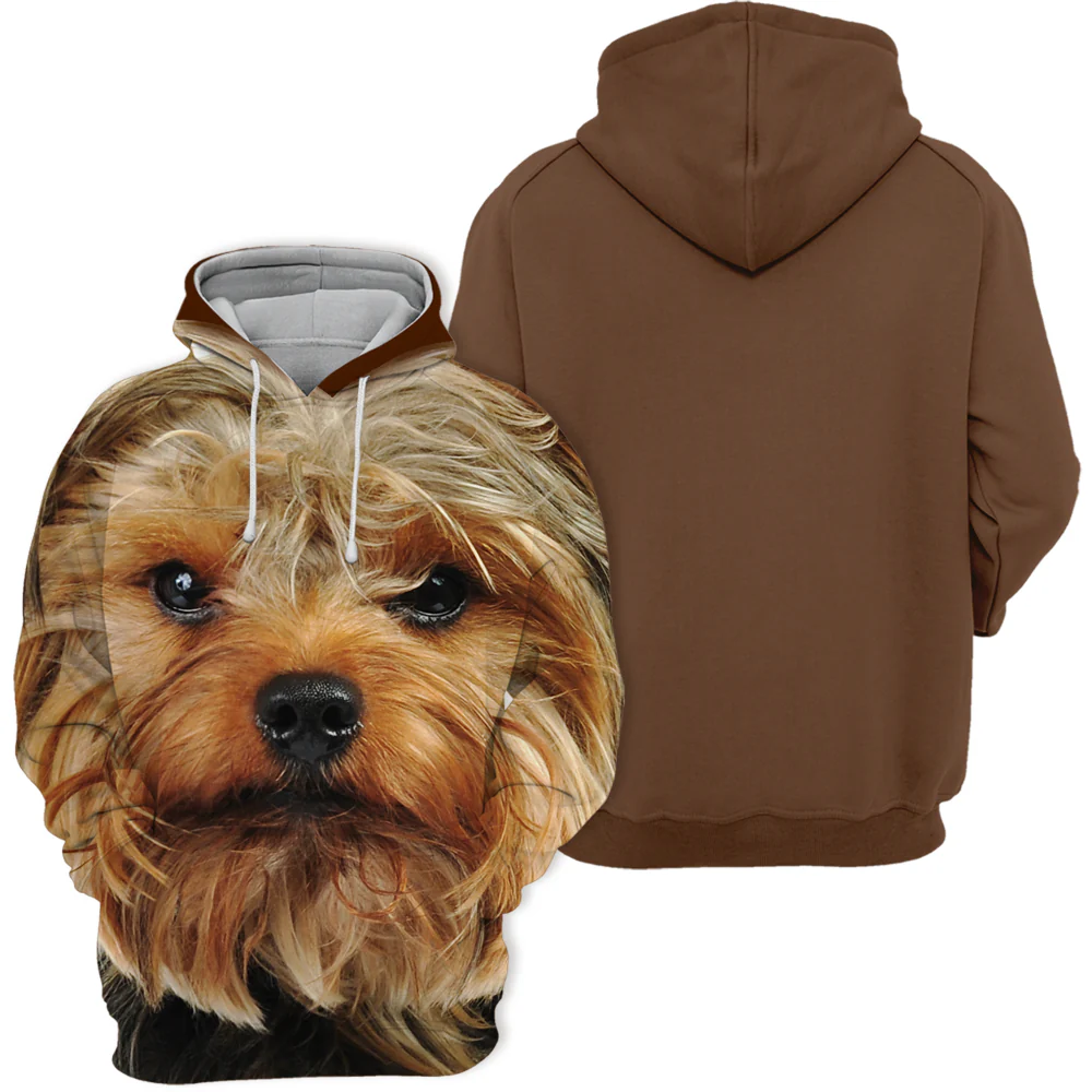Unisex Hoodie Voor Hondenliefhebbers | Yorkie Thema | Comfortabel Polyester-Katoen | Maten S-4XL | Zacht en Duurzaam | Hoge Resolutie Print - Image 2