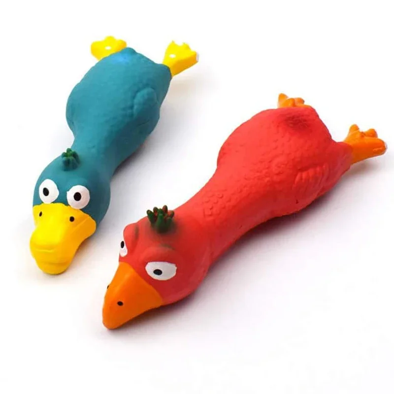 Piepend Speelgoed Kip voor Honden | Natuurlijke Latex | Veilig en Duurzaam | 16,8cm | Ideale Maat voor Kleine Rassen | Speelgoed om Verveling te Verminderen | Bevordert Bindingsmomenten | Mentale Stimulatie - Image 3