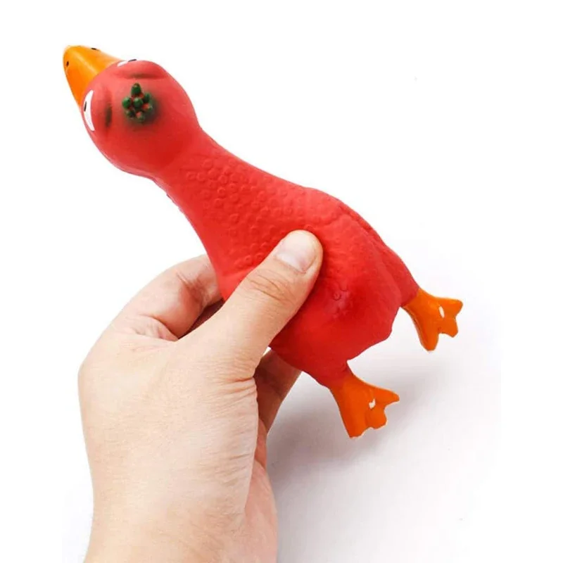 Piepend Speelgoed Kip voor Honden | Natuurlijke Latex | Veilig en Duurzaam | 16,8cm | Ideale Maat voor Kleine Rassen | Speelgoed om Verveling te Verminderen | Bevordert Bindingsmomenten | Mentale Stimulatie - Image 5