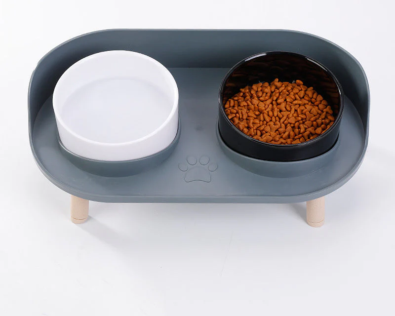 Verhoogde dubbele voerbak voor katten en honden | Ergonomisch ontwerp | Antislip | Duurzame materialen | Eenvoudig te reinigen | Modern voor kleine en middelgrote huisdieren - Image 11