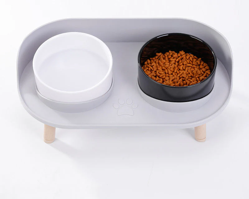Verhoogde dubbele voerbak voor katten en honden | Ergonomisch ontwerp | Antislip | Duurzame materialen | Eenvoudig te reinigen | Modern voor kleine en middelgrote huisdieren - Image 13