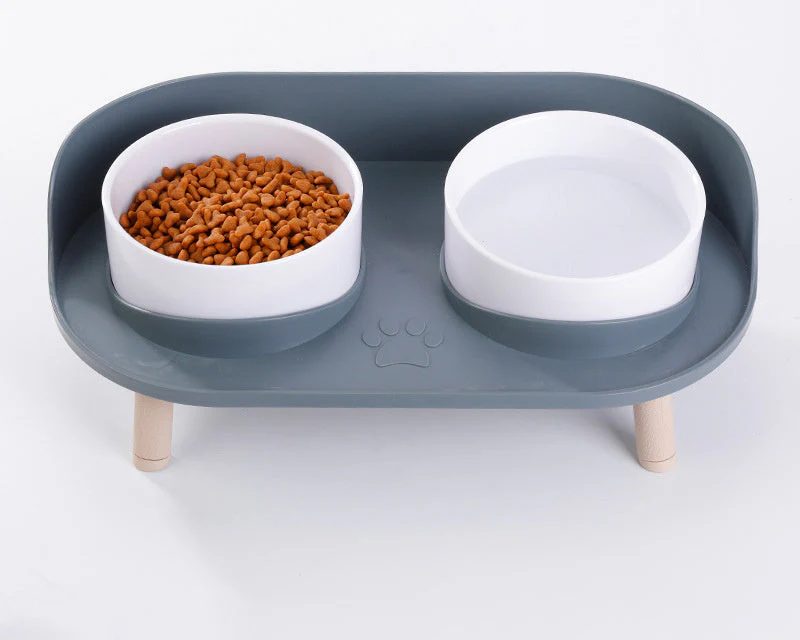 Verhoogde dubbele voerbak voor katten en honden | Ergonomisch ontwerp | Antislip | Duurzame materialen | Eenvoudig te reinigen | Modern voor kleine en middelgrote huisdieren - Image 6