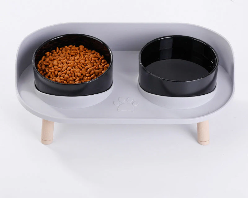 Verhoogde dubbele voerbak voor katten en honden | Ergonomisch ontwerp | Antislip | Duurzame materialen | Eenvoudig te reinigen | Modern voor kleine en middelgrote huisdieren - Image 9