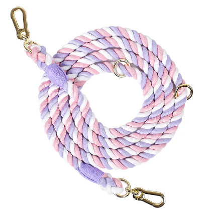 Gevlochten Touw Hondenlijn | Kleurverloop | Ergonomische Grip | Sterke Clips | 2,1 Meter | Meerkleurig - Image 9