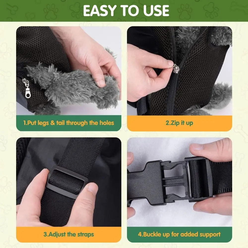 Verstelbare Rugzak voor Huisdieren met ademend mesh | Comfortabel & Veilig voor Honden en Katten | Ideaal voor Wandelen, Kamperen & Reizen - Image 5
