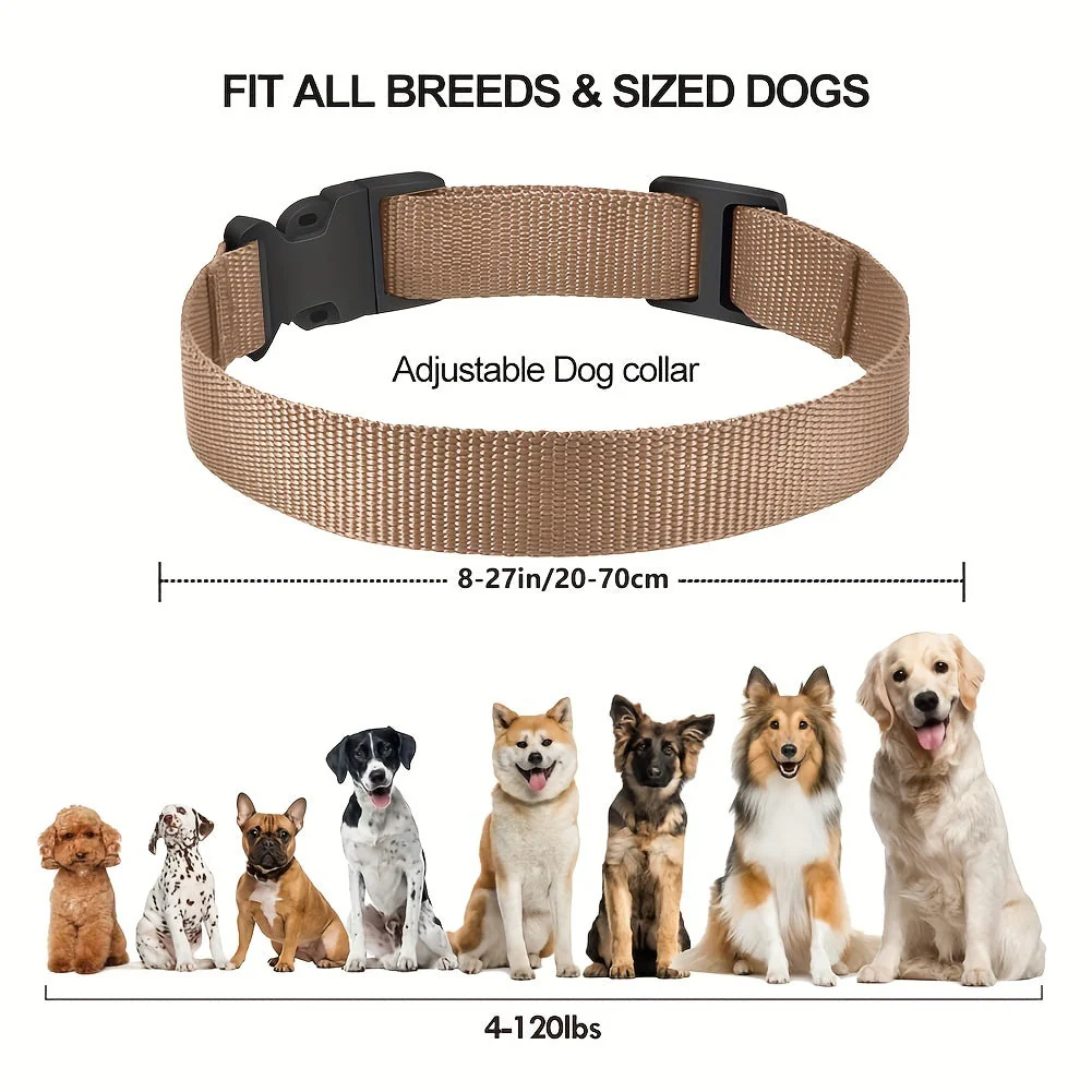 Verstelbare hondenhalsband nylon | Duurzaam en comfortabel | Voor kleine en grote honden | Geschikt voor rassen van 4-120 lbs | Lengte 20-70 cm | Eenvoudig ontwerp - Image 6