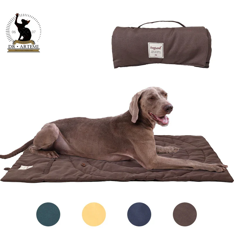 Vouwbare en waterdichte polyester hondenmat, absorberend, 65x95 cm | Ideaal voor auto en reizen | Licht en draagbaar - Image 2