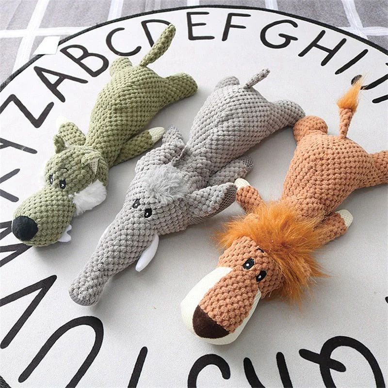 Sterke knuffeldieren honden speelgoed | Duurzame kauwspeeltjes voor actieve honden | Vrolijke dierenontwerpen | Vermindert verveling | Geschikt voor stevige kauwers - Image 22