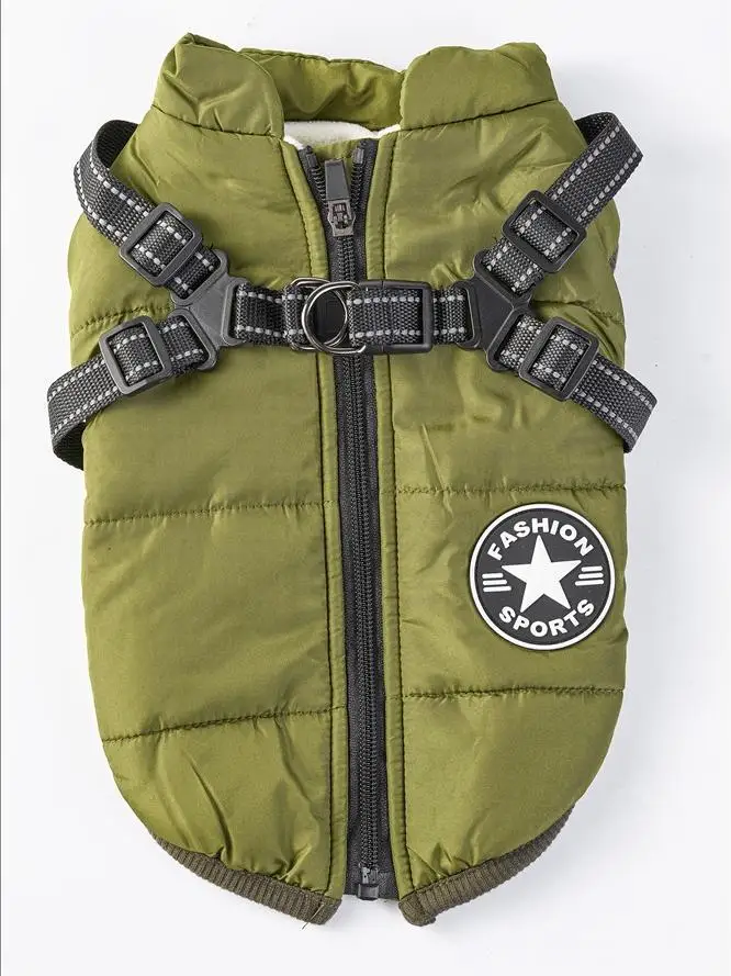 Warme Winterjas met Ingebouwd Harnas voor Alle Hondengroottes | Waterafstotend en Ademend Materiaal | Ideaal voor Koude Weersomstandigheden - Image 9