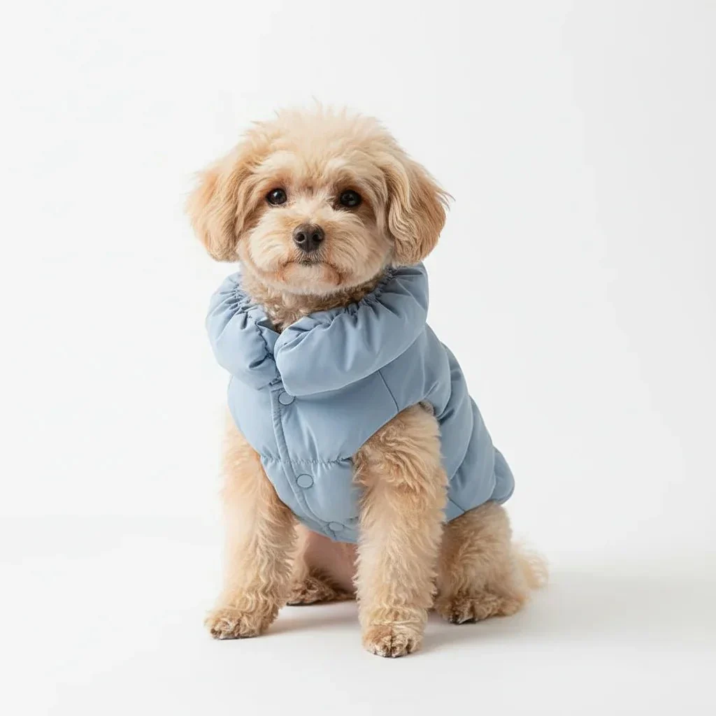 Zachte Gevoerde Jas Voor Honden En Katten | Winterjas Met Warme Binnenvoering | Ideaal Voor Kleine Rassen | Geschikt Voor Herfst En Winter | Verkrijgbaar In Roze, Blauw, Kaki | Comfortabele Pasvorm