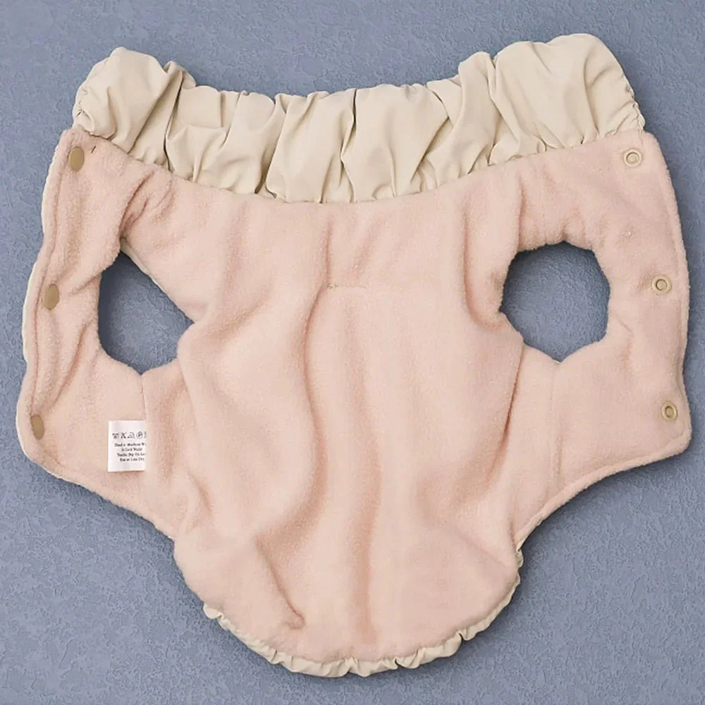 Zachte Gevoerde Jas Voor Honden En Katten | Winterjas Met Warme Binnenvoering | Ideaal Voor Kleine Rassen | Geschikt Voor Herfst En Winter | Verkrijgbaar In Roze, Blauw, Kaki | Comfortabele Pasvorm - Image 7