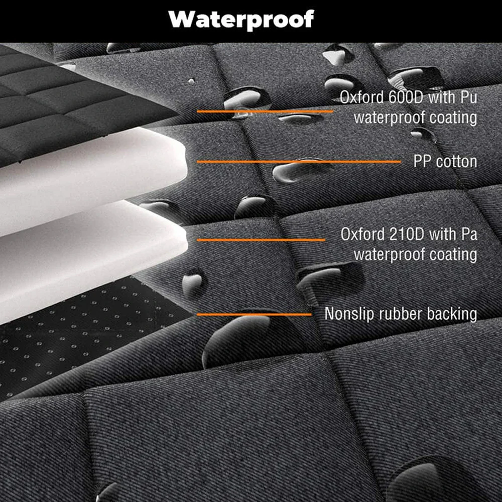 Waterbestendige en Krasvrije Autostoelbeschermer voor Huisdieren | Dubbelzijdig, Opvouwbaar en Comfortabel Design | 92x127,6 cm - Image 2