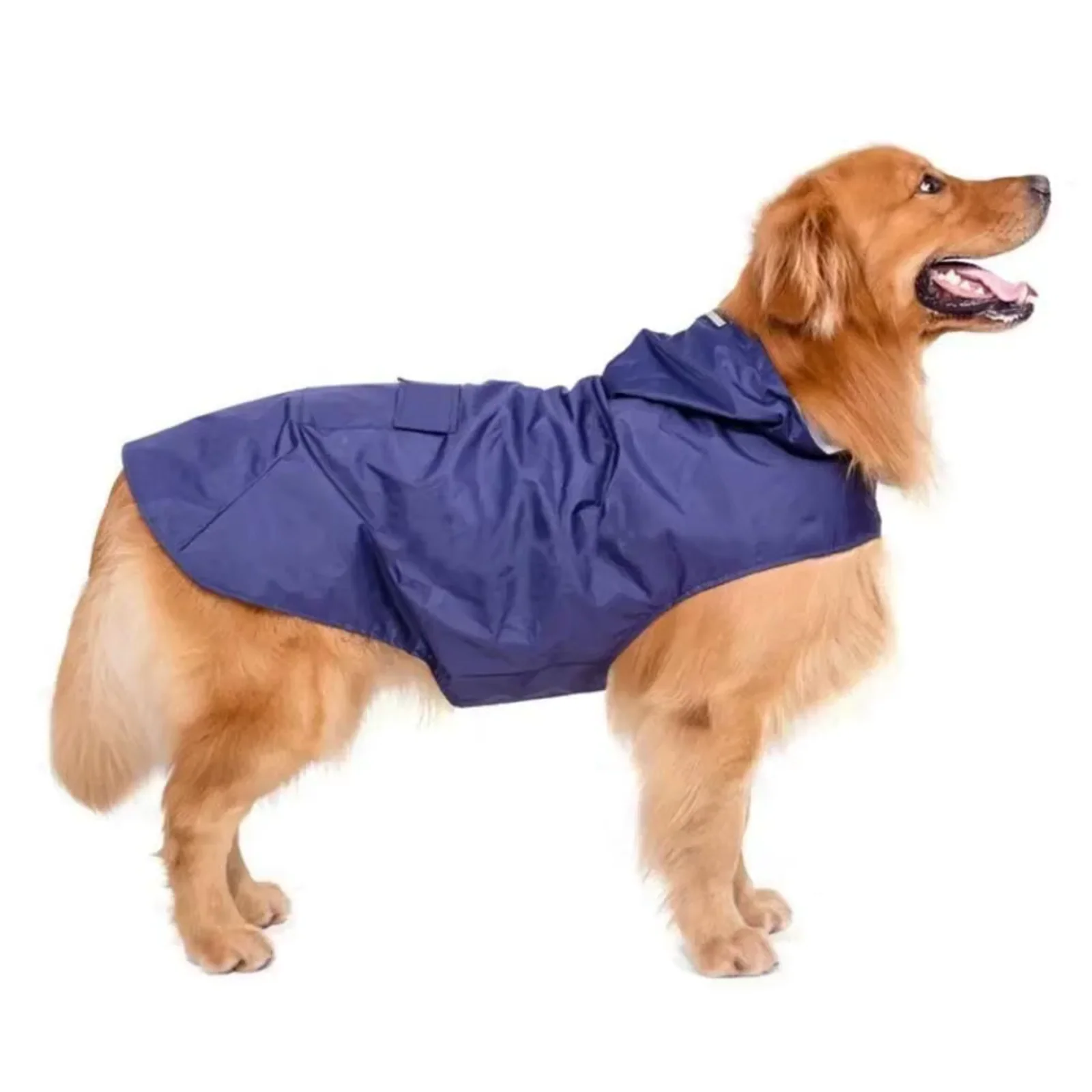 Waterdichte Jas met Reflecterende Band en Klittenbandsluiting voor Huisdieren | Maten S-6XL in Blauw, Marine, Wijnrood, Geel - Image 6