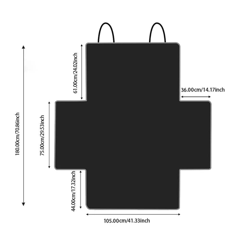 Waterdichte 600D Oxford Mat voor Vervoer van Huisdieren in Auto | 180x105 cm | Bescherming Tegen Vuil en Vlekken | Geschikt voor Alle Voertuigen - Image 2