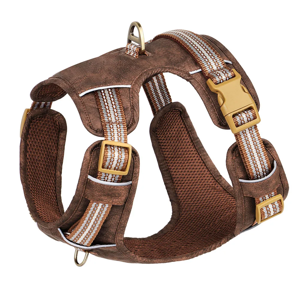 Didog Hondenharnas Nylon en PU | Waterdicht en Verstelbaar | Reflecterende Strip | Wandelen en Training | Groen, Rood, Bruin | Geschikt voor Kleine, Middelgrote en Grote Honden | Duurzaam en Veilig - Image 9