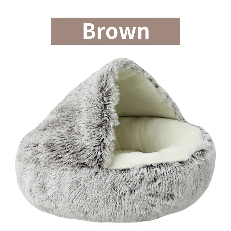 Pluche Winter Kattenmand | Ronde Slaapzak | Huisdieren Nest | Ademend | Voor Katten & Kleine Honden - Image 11