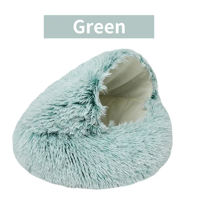 Pluche Winter Kattenmand | Ronde Slaapzak | Huisdieren Nest | Ademend | Voor Katten & Kleine Honden - Image 14