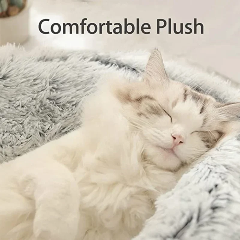 Pluche Winter Kattenmand | Ronde Slaapzak | Huisdieren Nest | Ademend | Voor Katten & Kleine Honden - Image 3