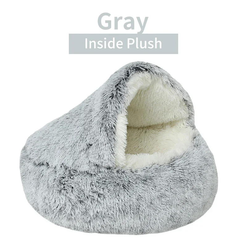 Pluche Winter Kattenmand | Ronde Slaapzak | Huisdieren Nest | Ademend | Voor Katten & Kleine Honden - Image 7