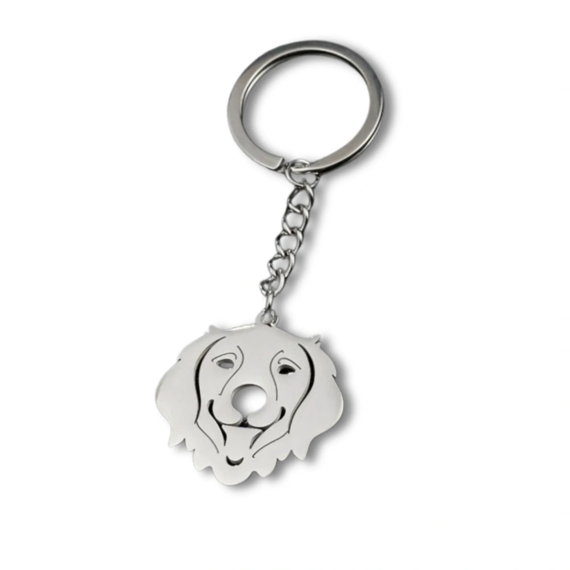 Sleutelhanger dames | Schattige kitten hanger | RVS katten keychain voor tas, portemonnee, rugzak, autosleutels | Zilver accessoire
