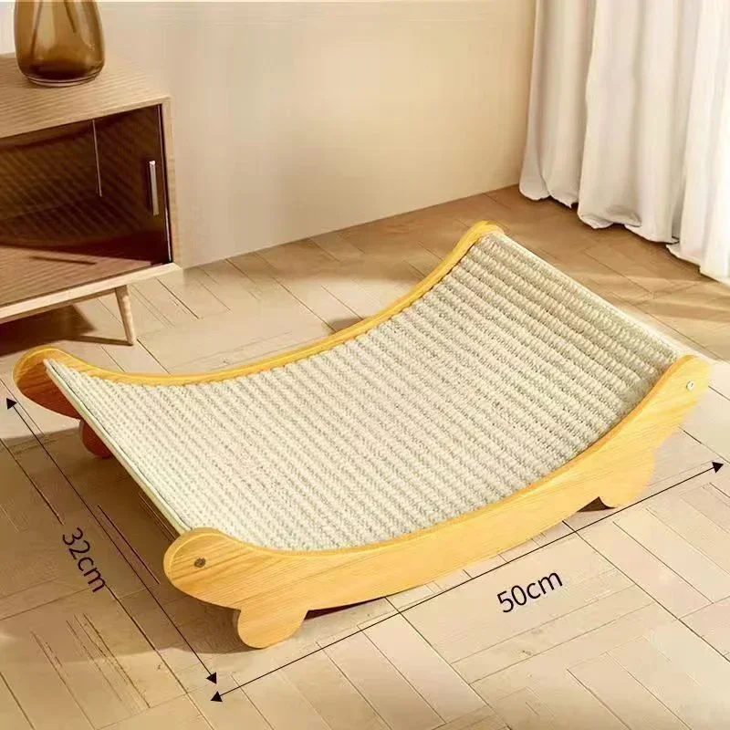 Houten Kattenklimrek | Slijtvast Sisal Krabplank | Uitneembaar Kattenbed | Kitten Speelgoed | Multifunctioneel Slaapbed | Antislip en Duurzaam | Voor Elke Seizoen | Geschikt Voor Katten Tot 6 kg - Image 8