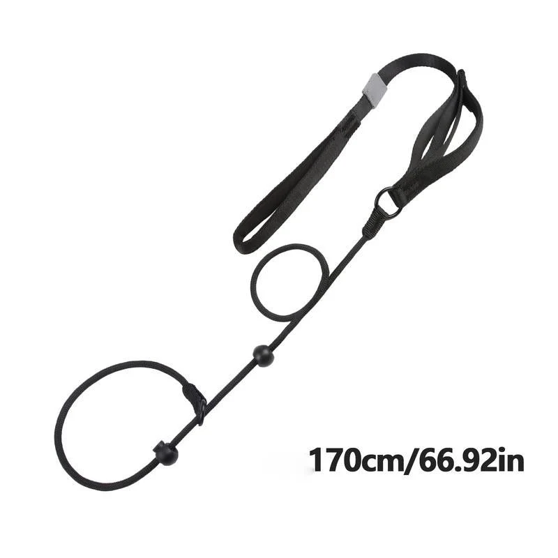 Reflecterende Gevlochten Nylon Looplijn | Glow-In-Dark Veiligheid | Comfortabele Zachte Grip | Ademend Duurzaam | Ideaal voor Nachtelijke Wandelingen en Training | 170cm - Oranje/Zwart/Groen - Image 10