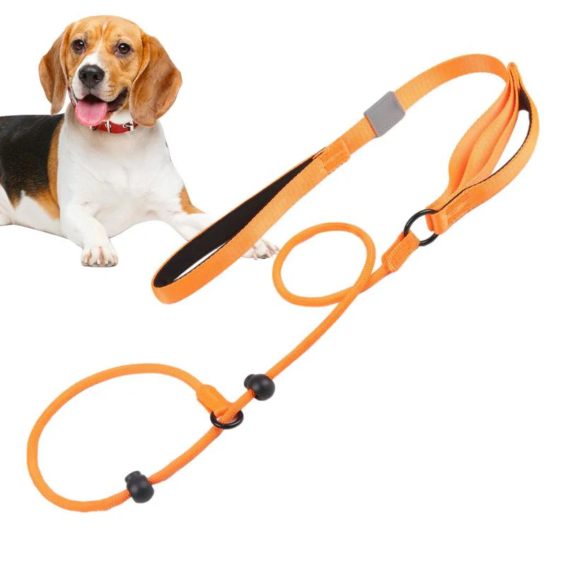 Reflecterende Gevlochten Nylon Looplijn | Glow-In-Dark Veiligheid | Comfortabele Zachte Grip | Ademend Duurzaam | Ideaal voor Nachtelijke Wandelingen en Training | 170cm - Oranje/Zwart/Groen - Image 6