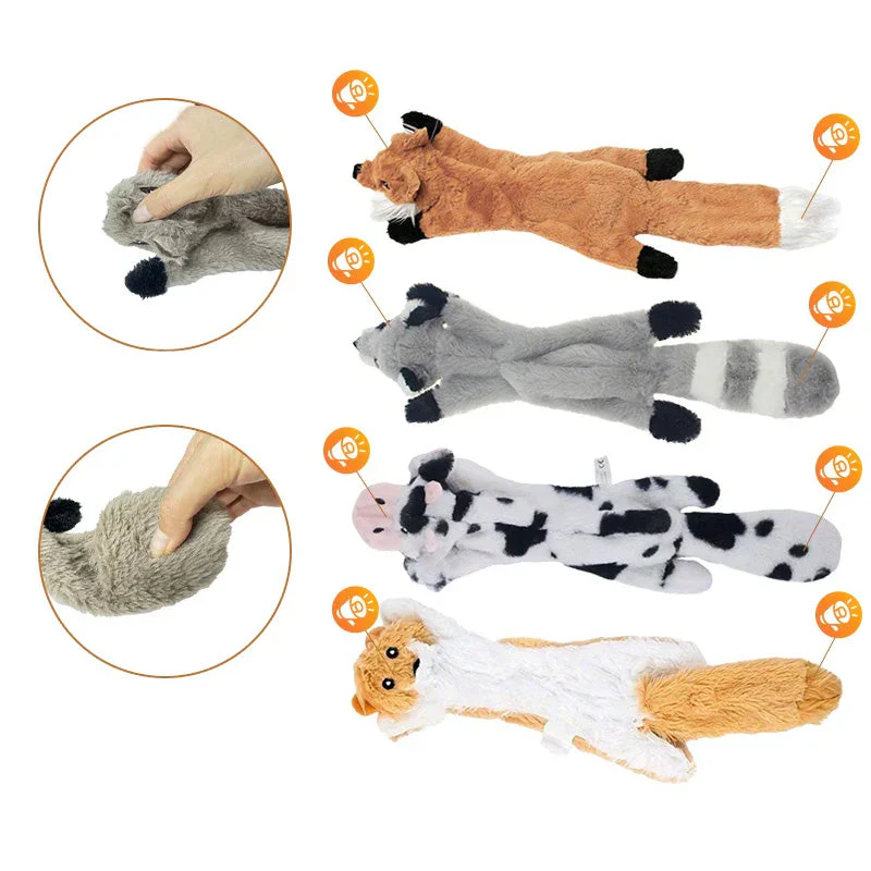 Vrolijk Interactief Hondenspeelgoed | Zacht Fleece Piepbeest | Duurzame Kauwspeeltjes | Dierlijke Vormen zoals Pinguïn, Vos en Eekhoorn | Veilig voor Tanden en Tandvlees | Langdurig Plezier voor Actieve Kauwers - Image 4