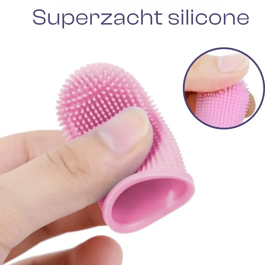 Zachte Siliconen Borstelharen voor Huisdier | Gemakkelijk Handvat Design | Duurzaam Siliconen | Roze, Blauw, Wit - Image 3