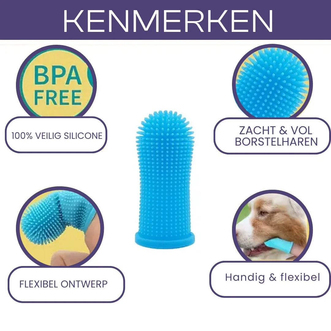 Zachte Siliconen Borstelharen voor Huisdier | Gemakkelijk Handvat Design | Duurzaam Siliconen | Roze, Blauw, Wit - Image 4