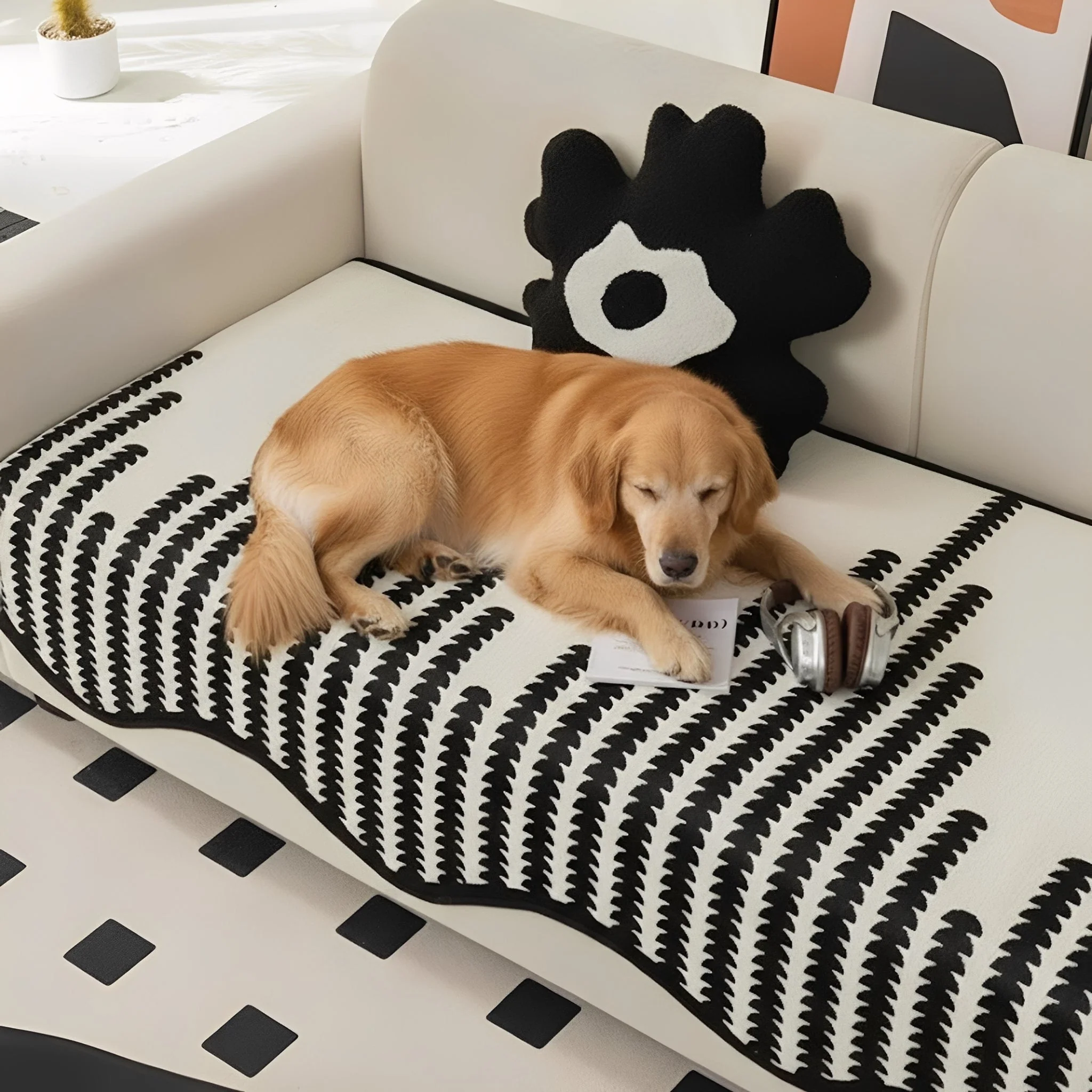 Bankhoes Chevron Design | Beschermhoes Tegen Vuil & Krassen | Geschikt Voor Moderne Interieurs | Zigvela