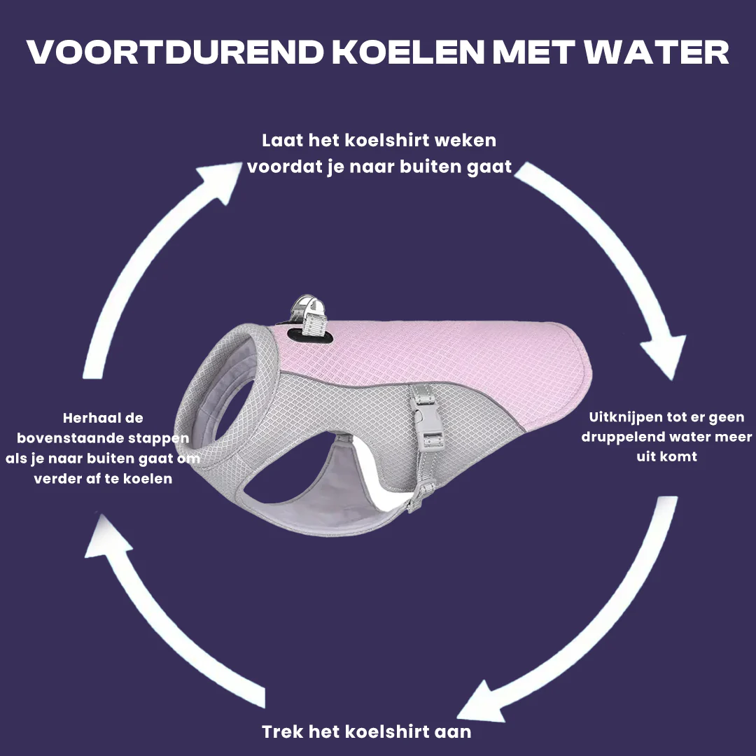 Lichtgewicht Verkoelend Hondenjasje | UV-Bescherming | Verstelbaar en Wasbaar | Blauw/Groen/Roze - Image 3