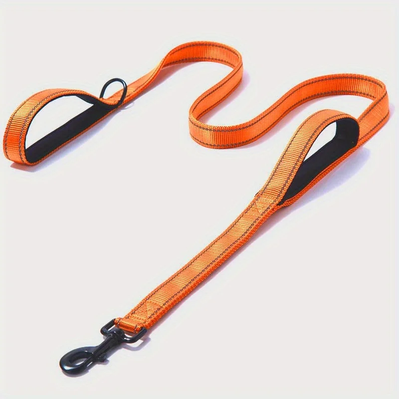 Dubbele Handgreep Hondenriem | Reflecterend voor Nachtwandelingen | Duurzaam Polyester | Geschikt voor Grote Sterke Honden - Image 11